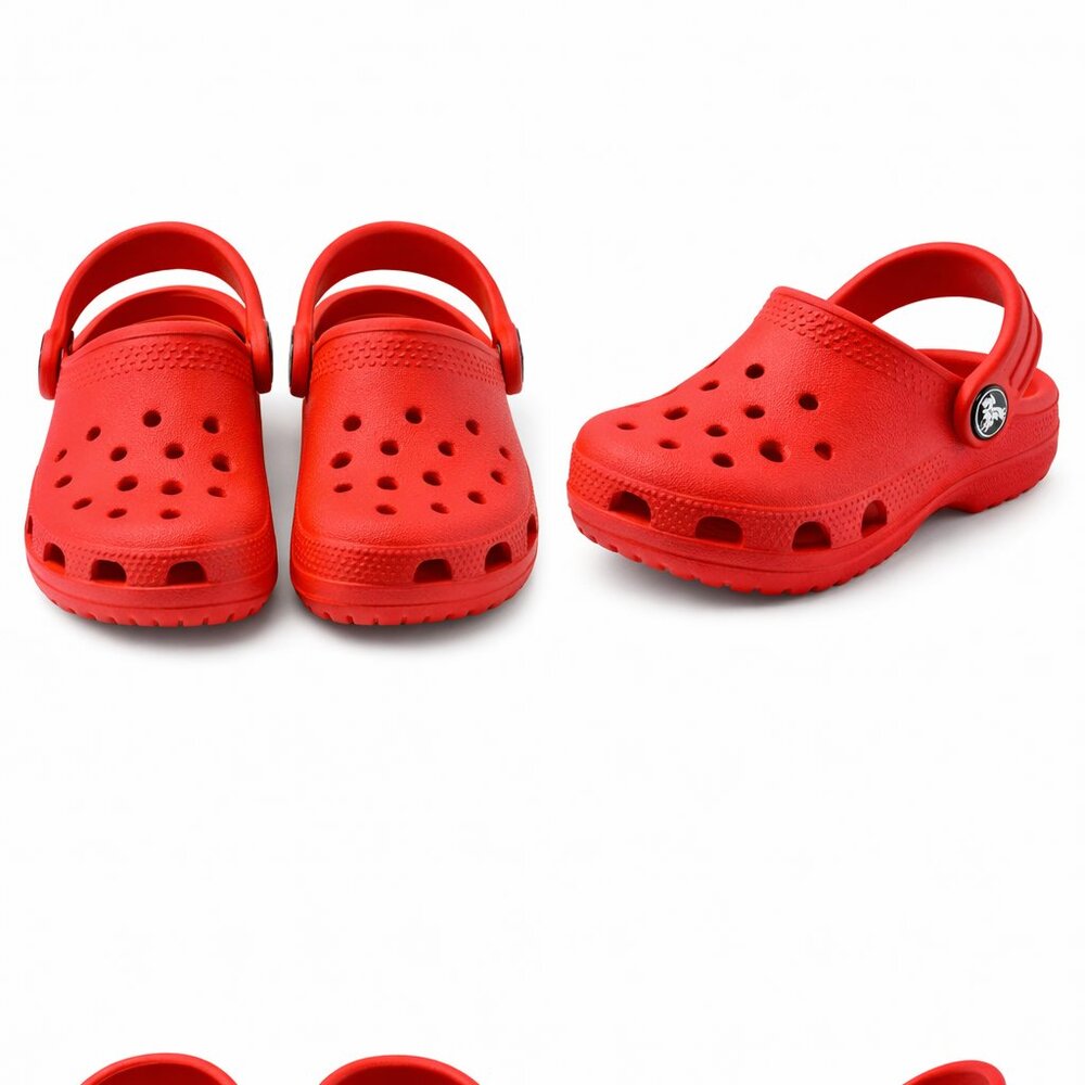 CROCS Kids Red Classic Clog Sandals